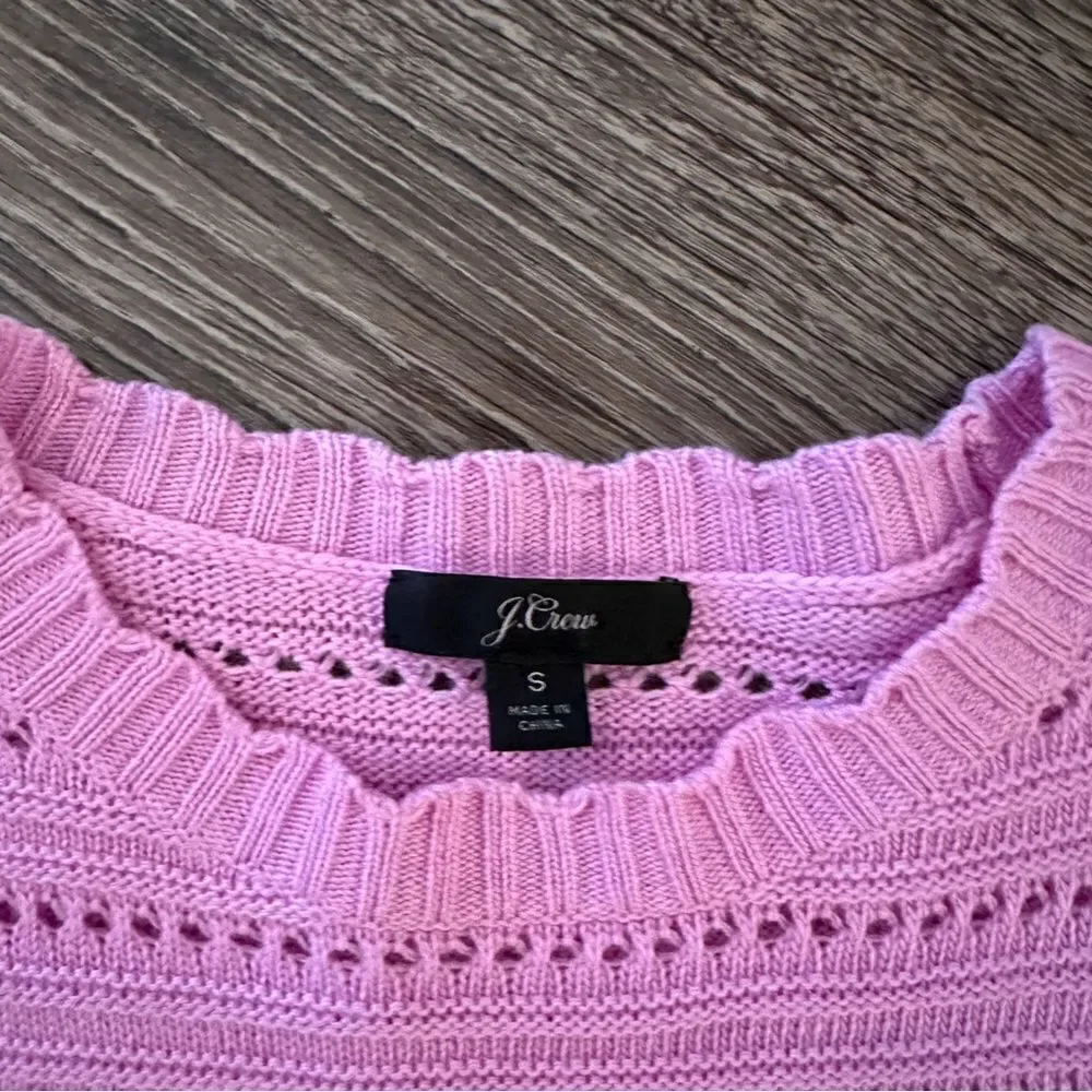 J. Crew Scalloped Pointelle Sweater